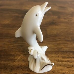 Lenox Dolphin Ivory Gold Trim Figurine